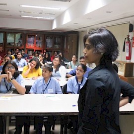 Jane D'Souza conducting the Writers' Workshop